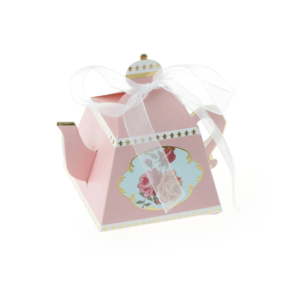 10 шт. чайная форма конфеты коробочки для гостей свадебный душ день рождения конфеты коробочки для небольших подарков для гостей оформление свадебных подарков