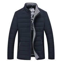 Winter New Male Cotton-padded Jacket Men’s Clothing Thickening Down Cotton Jacket Slim Plus Velvet Jacket Coat