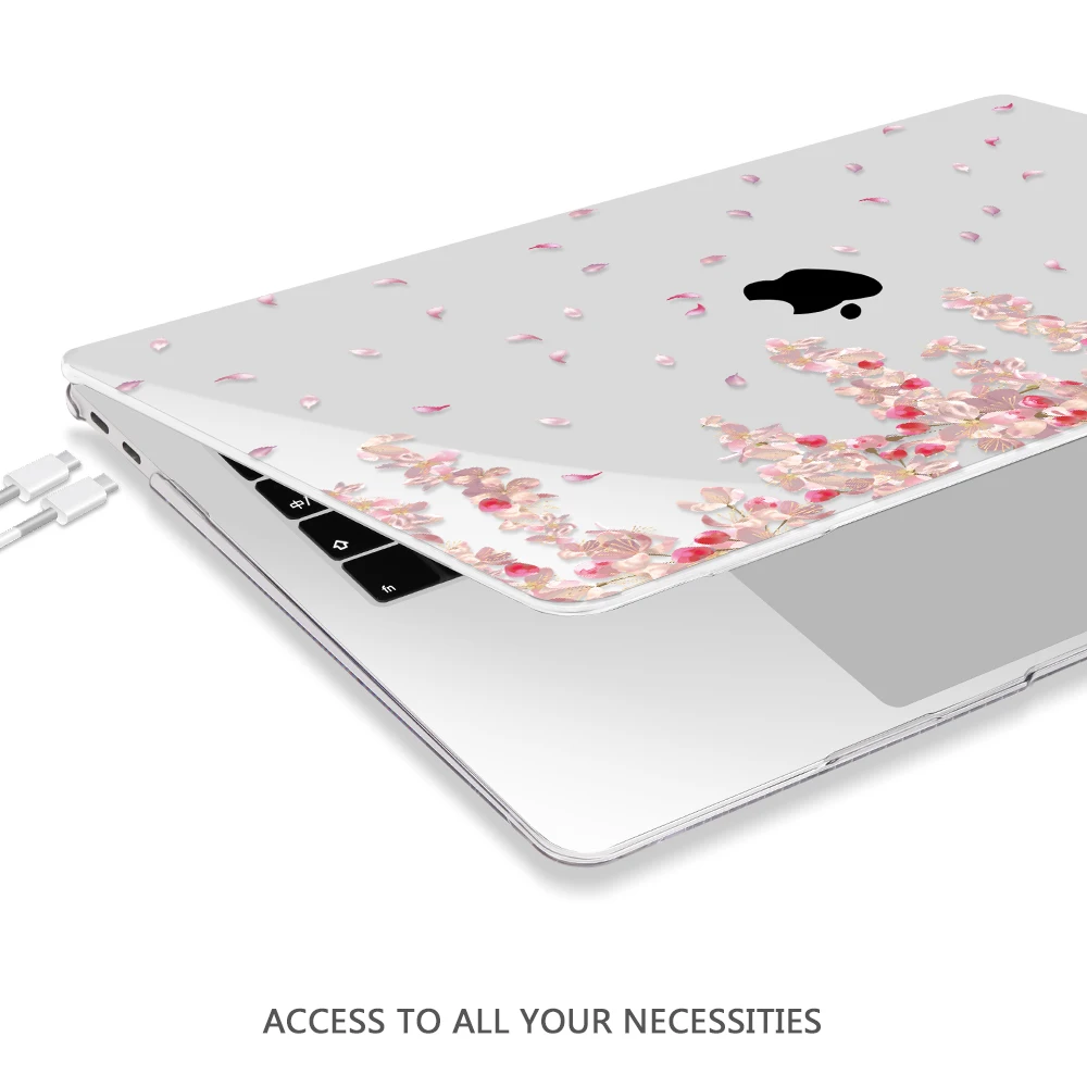 Чехол Redlai с кристаллами и цветами для MacBook Air 13 дюймов A1932 A2179 A2337 2020 Pro Retina 15 16