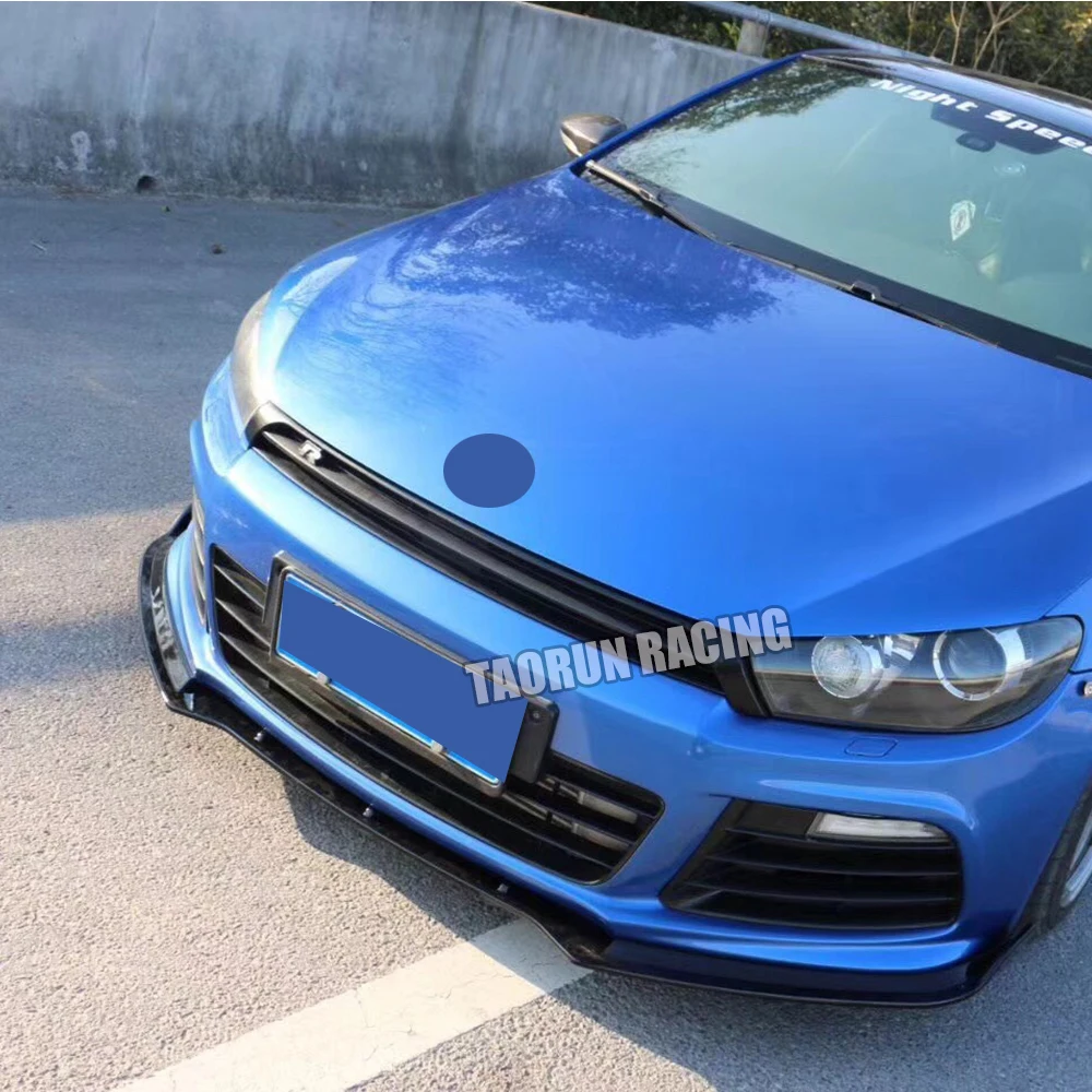 Передний бампер из настоящего углеродного волокна для Chin agon Scirocco R R20 бампер только 2009-(не подходит для стандартного автомобиля