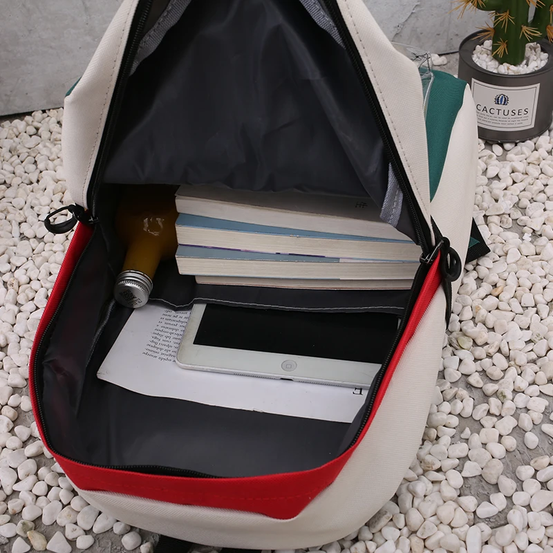 Рюкзак для девочек с панелями, 4 шт., школьный рюкзак для подростков, студенческий холщовый рюкзак, женская сумка на плечо+ пенал с уткой, mochila
