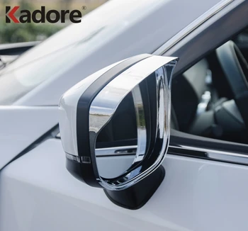 

For Mazda CX-5 CX5 2017 2018 2019 KF ABS Chrome Sun Rain Guard Shield Deflector Trim Side Door Mirror Cover Decoration