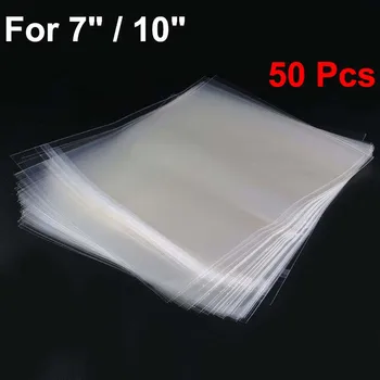 

50PCS OPP Gel Record Protective Sleeves Cover Self Adhesive Bag For 7 10 Inches Turntable Vinyl Records Accessories