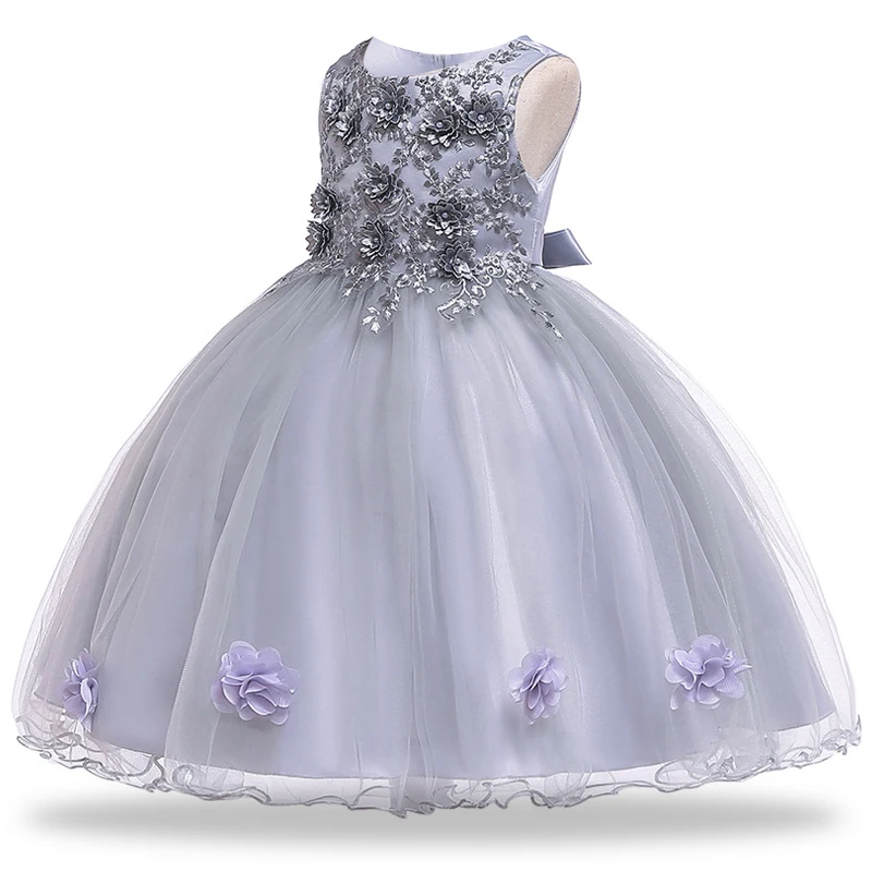 Детские платья для девочек; вечернее платье; элегантное платье принцессы для девочек; свадебное платье с цветами для девочек; коллекция года; летняя одежда для детей