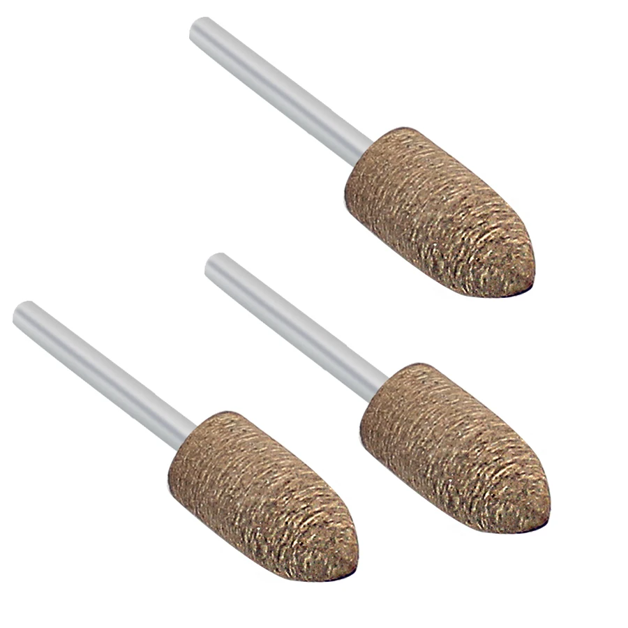 3pcs Bullet Felt Buffing Polishing Wheel Dremel Accessory Leather Buffing Grindding Head Wheel