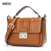 IMIDO/Роскошные брендовые сумки из натуральной кожи, женская сумка-мессенджер, женские сумки через плечо, Воловья кожа, bolsa feminina MG082
