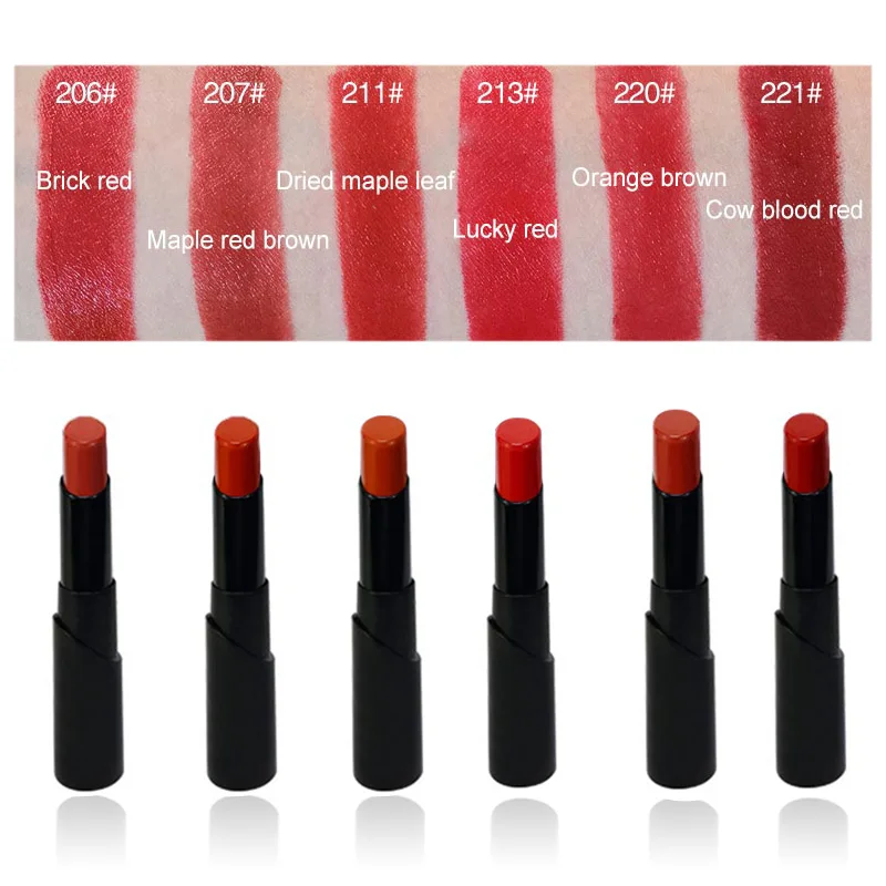 Увлажняющая Водонепроницаемая матовая помада для губ Карандаш Labiales Rouge a Levre стойкий Пигмент Макияж 6 цветов Hengfang