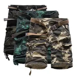 2018 Новый Для мужчин брюки-карго летние шорты военные камуфляжные штаны Плюс Размеры хлопок легкий CargoTrouser мужской
