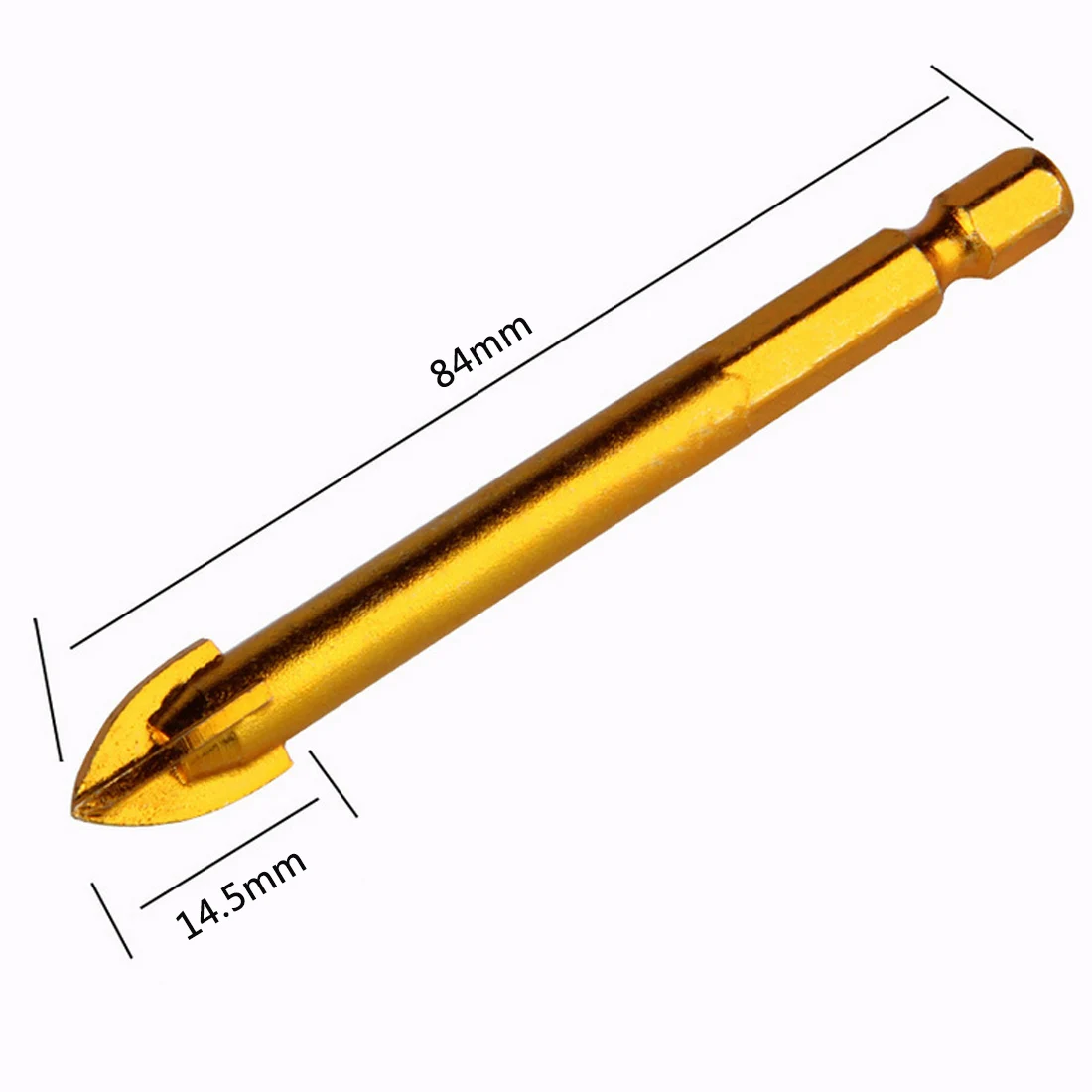 

Cross drill bit Titanium Tungsten Carbide Tipped Ceramic Tile Cutter with 1/4" Hex Shank Power Tools Accessories 6/8/10/12mm