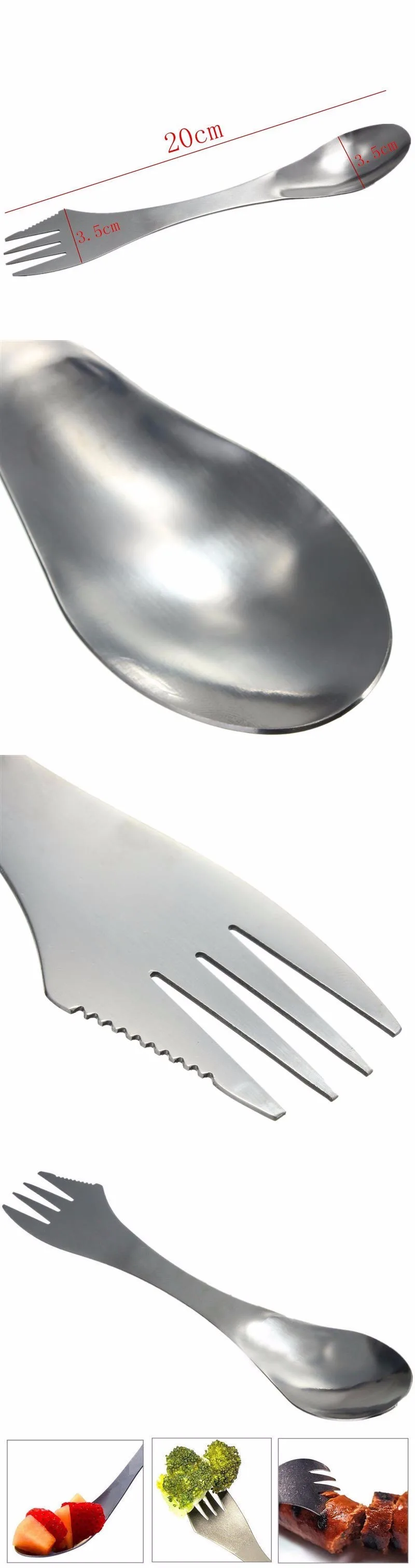 Creative 3 In 1 Stainless Steel Spoon Fork Knife  (8)