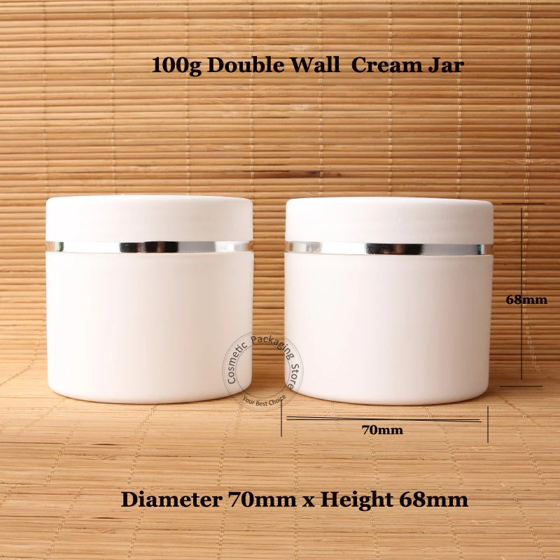 3pcs/Lot New Arrival Promotion 100ml Plastic Cream Jar Women Facial