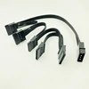 BTBcoin Molex 4pin IDE 1 à 5 SATA 15Pin disque dur alimentation diviseur câble cordon pour bricolage PC couper 4 broches à 15 broches alimentation 60CM ► Photo 1/6