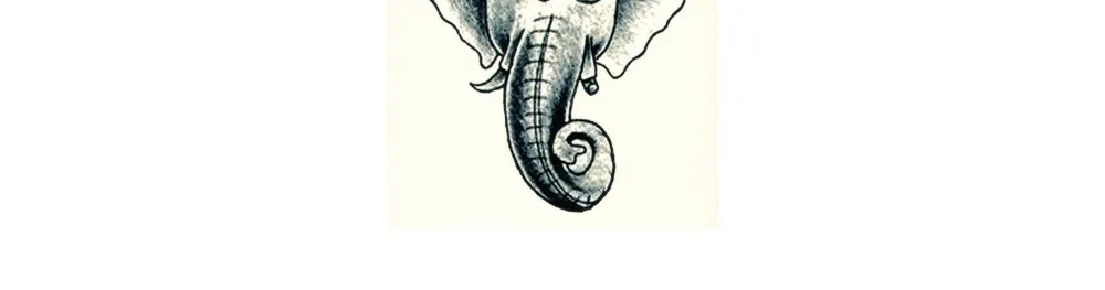 Переводные поддельные татуировки несмываемые Временная наклейка Индийский Бог слон Ganesha Buhhda мужской женский классный красивый боди-арт