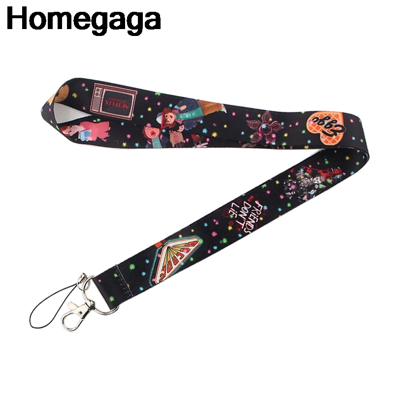 Homegaga странные вещи аксессуары для ключей для безопасности, защиты для мобильного телефона USB держатель удостоверения личности ключевой ремень шнур с этикеткой D2256