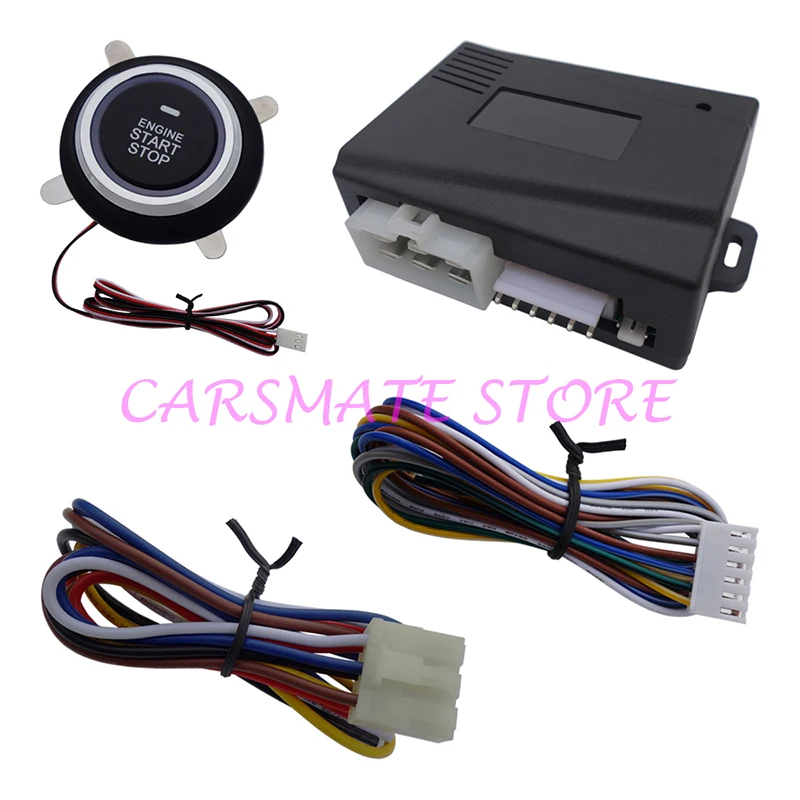 Universal Car Engine Start Stop Push Button Module Work with Original Alarm W Remote Start Suitable for 12V Cars Carsmate