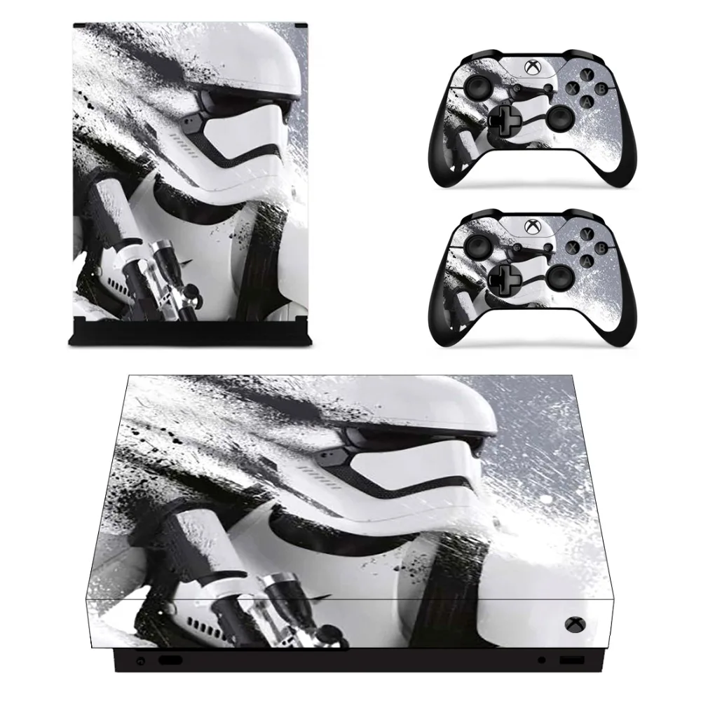 Полный лицевые панели кожи Звездные войны консоли и контроллер наклейка Наклейки для Xbox One X консоли + два контроллера кожи