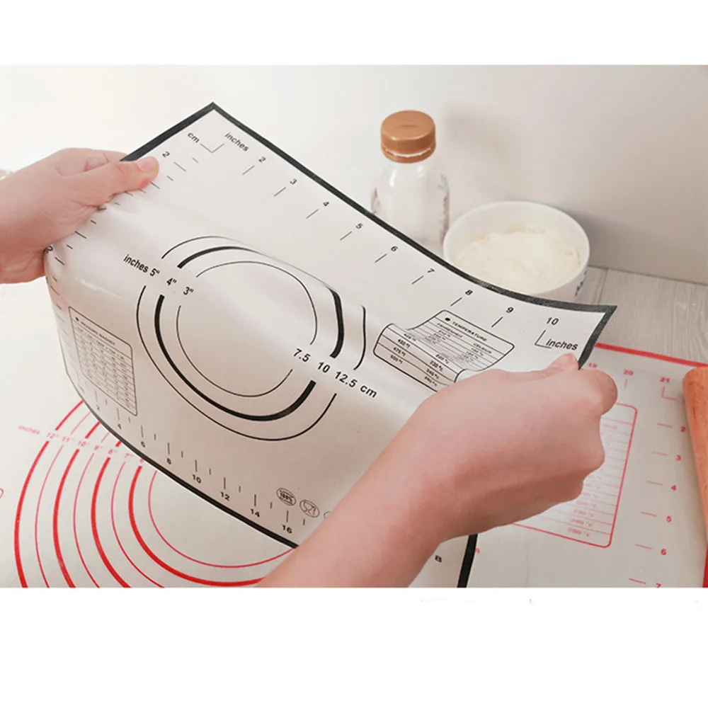 26x29 см антипригарный силиконовый коврик для выпечки подкладка для замешивания теста лист Стекло волокна раскатки теста большой Размеры для торт Макарон Кухня инструменты@ P2