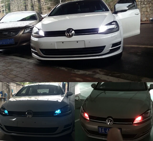 2x PW24W высокая мощность светодиодный дневные ходовые огни лампы DRL для VW Golf MK7 Golf7 Golf VII Rline(2013-up только с ксеноновой фарой