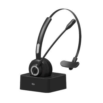 

Free Shipping New Bluetooth Headset Headphone with Flexible Boom MIC Charging Dock for Computer iPhone Samsung HTC Tablet