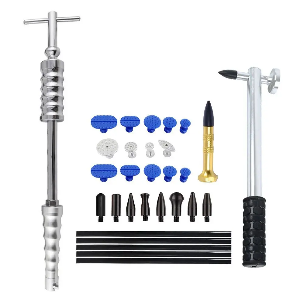 

WHDZ WHDZ Auto Body Dent Removal Tools Kit Slide Hammer Glue Sticks Pro Puller Tabs Dent Glue Puller kit for Door Ding Repair