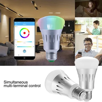 

Smart WiFi LED Bulb APP Voice Remote Control Bulb Supports For Alexa/Google Home 16 Million Real Color Adjustments 40MAY13