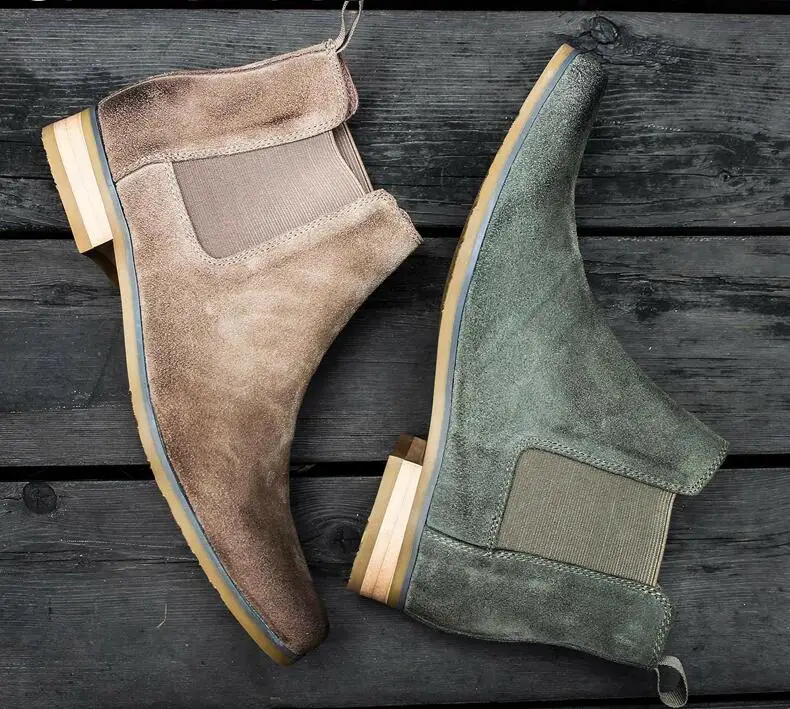 Designer men shoes luxury brand Chelsea mens boots shoes