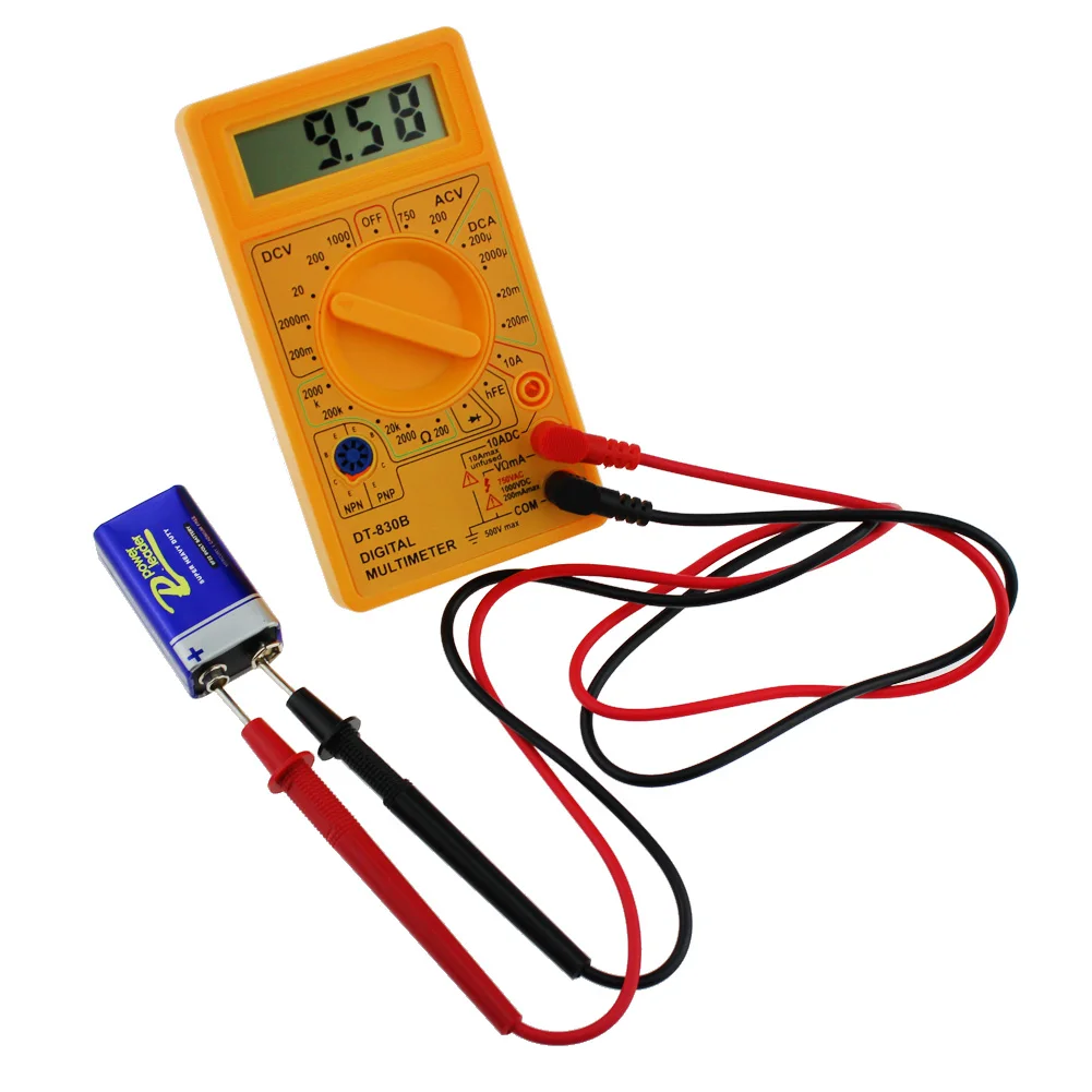 DT 830B цифровой мультиметр Электронный тестер 0 5 &quotЖК дисплей AC/DC 750/1000V Amp Volt Ohm