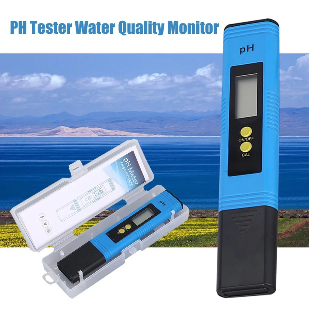 

Protable LCD Digital PH Meter 0-14PH Pen Tester Accuracy 0.01 for Aquarium Pool Water Quality Monitor Aquiculture Hydroponics