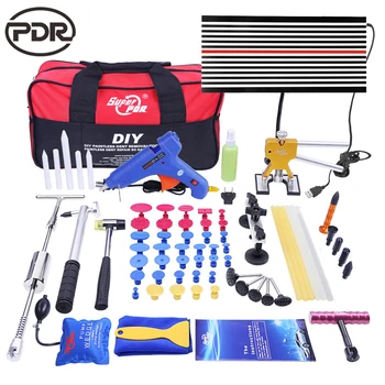 Price PDR Tools Removal Dent Puller Tool Kit Reflector Board Puller Tabs Glue Gun Ferramentas For Car Body Hail Damage Any Car Dent