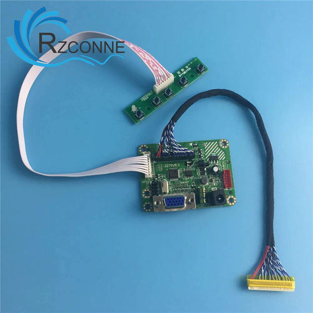 

10''-42'' 12V Universal LVDS LCD Monitor Driver Controller Board 9 Kinds Resolutions With LVDS cable 30P double 8bit for DIY