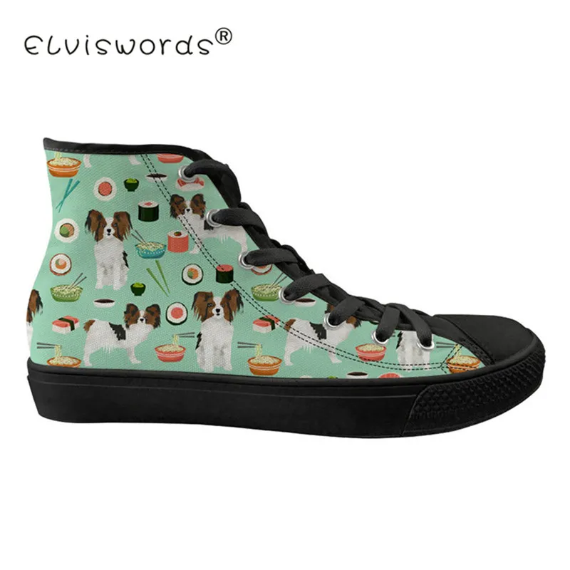 ELVISWORDS Papillon печати для мужчин вулканизировать обувь tenis feminino для школы мальчик подростков Модные Повседневные кроссовки мужской Mujer - Цвет: Y3555Z38
