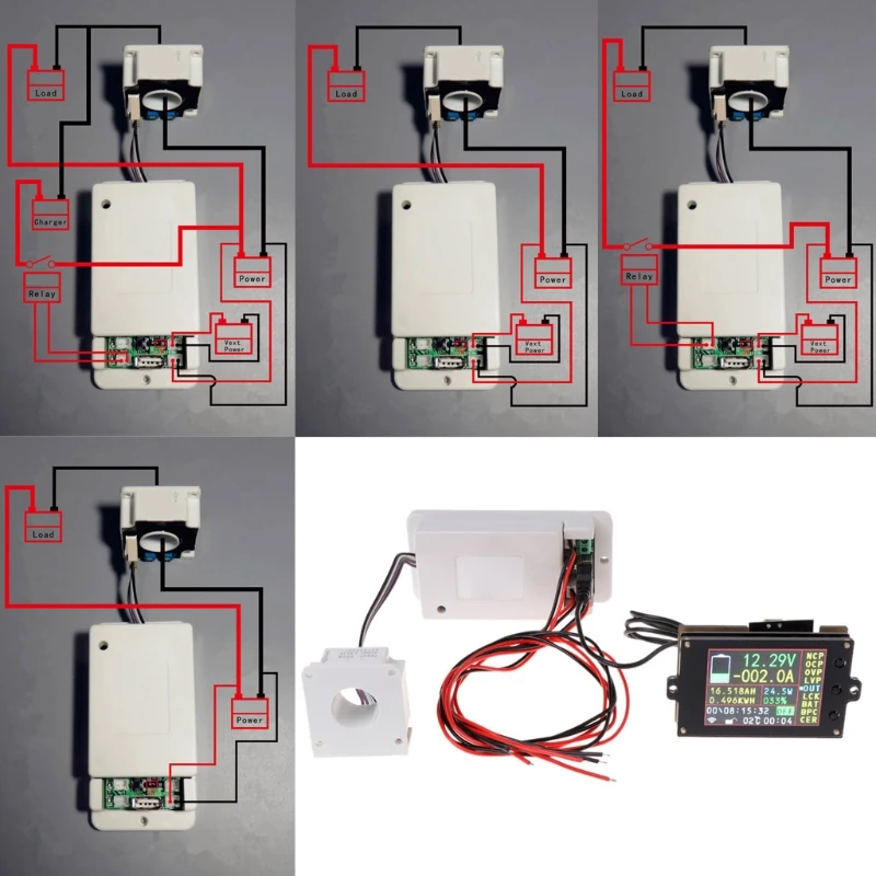 DC 500V 100A 200A 500A беспроводной Вольтметр Амперметр кулометр батарея измеритель