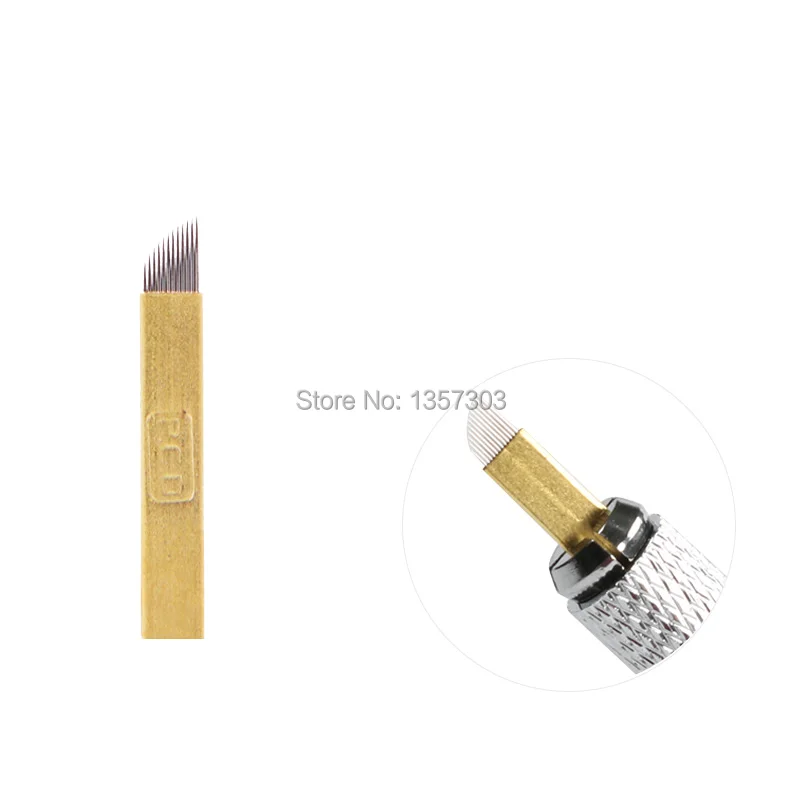 

PCD12 needles blade Permanent Makeup Eyebrow Tattoo Blade Microblading Needles 3D Embroidery Manual Tattoo Pen Machine 12 blades