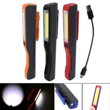 Новые мини удара светодиодный свет пера клип магнит USB Перезаряжаемые работы факел фонарик лампы-M25