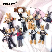 Fashion Rabbit Car key chain Doll key ring Decoration accessories Backpack pendant keychain Lovely Bag Ornaments fashion girl bag pendant fan shape tassels key chain car ornaments