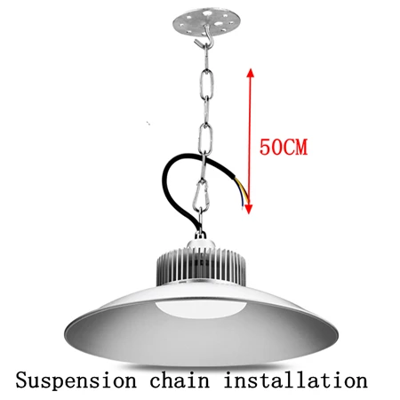 Светодиодный промышленный и шахтный светильник, Складская люстра E27 винтовой держатель лампы 20w30w50w70w100w складское освещение - Цвет: White light