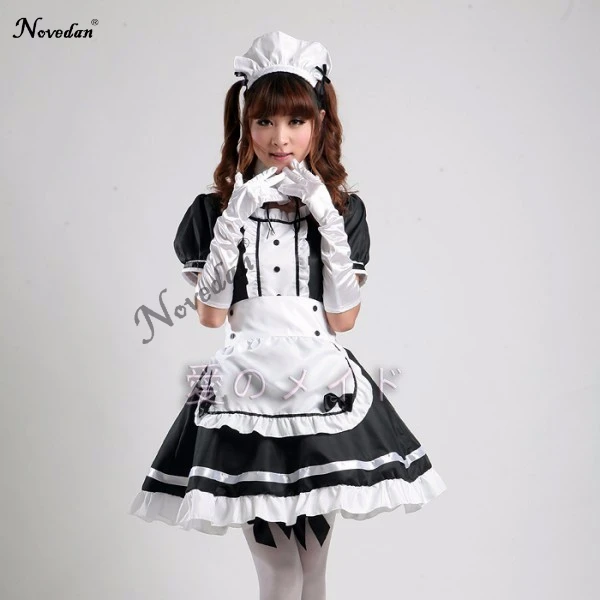 Sexy French Maid Costume Sweet Gothic Lolita Dress Anime Cosplay Sissy Maid Uniform Plus Size Halloween Costumes For Women