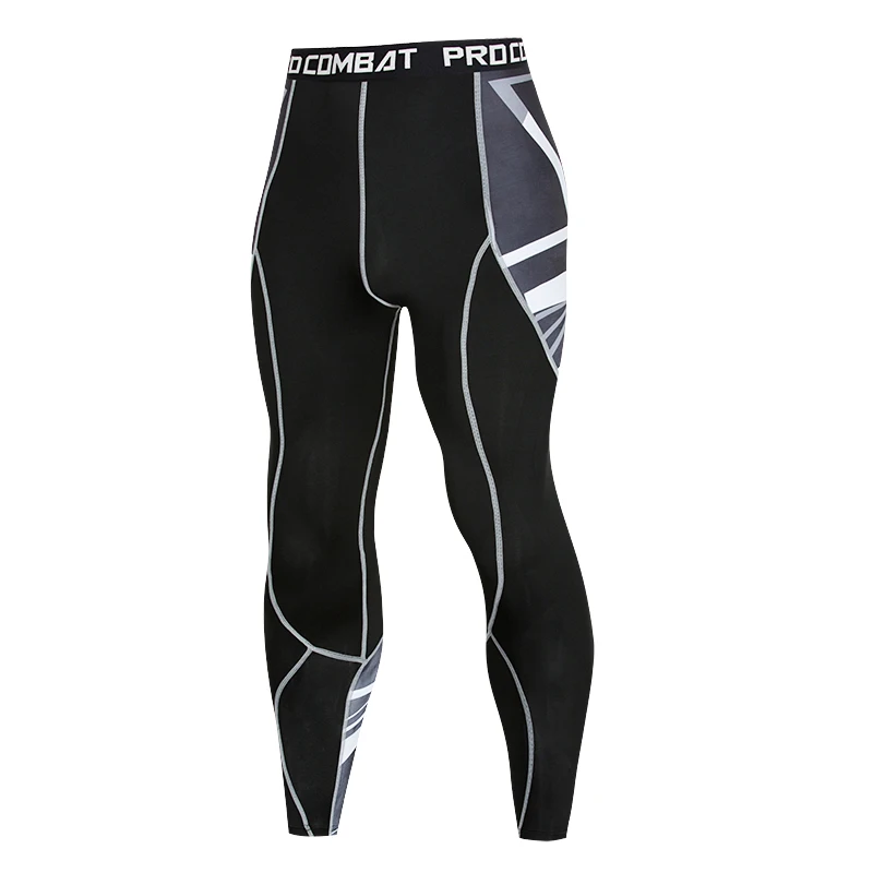 

Men's casual compression leggings cross-type breathable wicking tights running jogging suit sports pants MMA