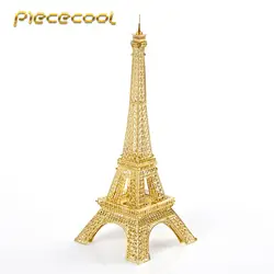 Piececool 3D металлические головоломки Эйфелева башня Архитектура строительство DIY собрать модель Наборы P003 головоломки игрушки