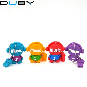 

Wholesale retail hot selling lovely music man USB 2.0 flash memory stick pen drive 4GB 8GB16GB 32GB 64GB 16-526