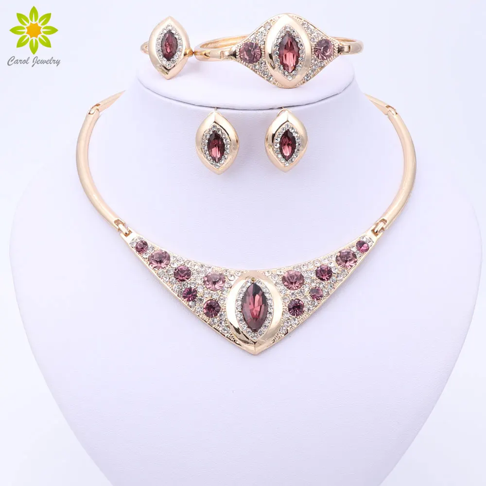 Elegant Dubai Jewelry Set Gold Color Bridal Jewelry Sets Wedding