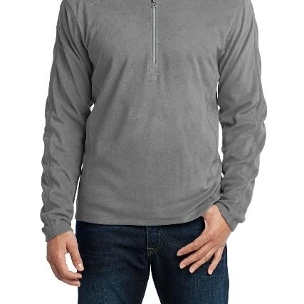 Port Authority F224 Microfleece 1 by 2-Zip Pullover Pearl Grey - Medium (1)