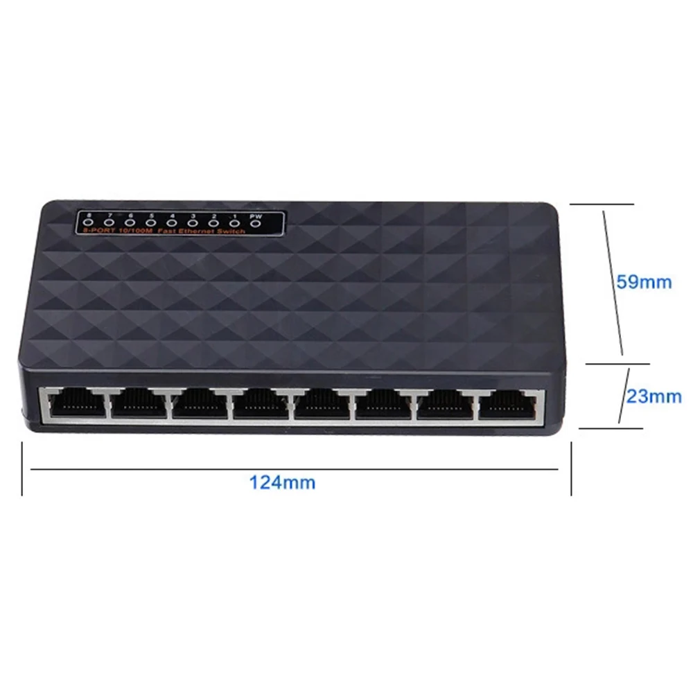 Коммутатор Настольный гигабитный RJ45 на 5/8 портов 10/100 Мбит/с|Сетевые карты| |