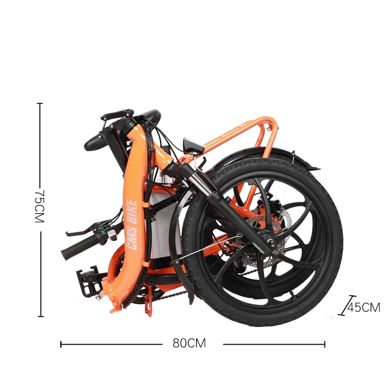 Sale Foldable Electric Bike 2 Wheels Electric Bicycle 36V 350W 25KM/H Double Brake System Electric Scooter For Adults With Seat 18