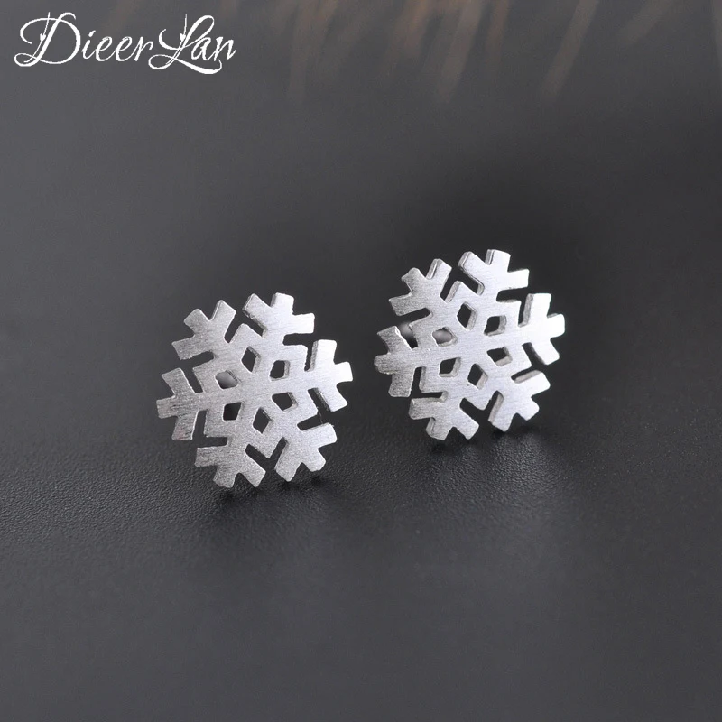 

Lovely 925 Sterling Silver Snowflake Earrings For Women Christmas Gift Hot Sale Fashion sterling-silver-jewelry