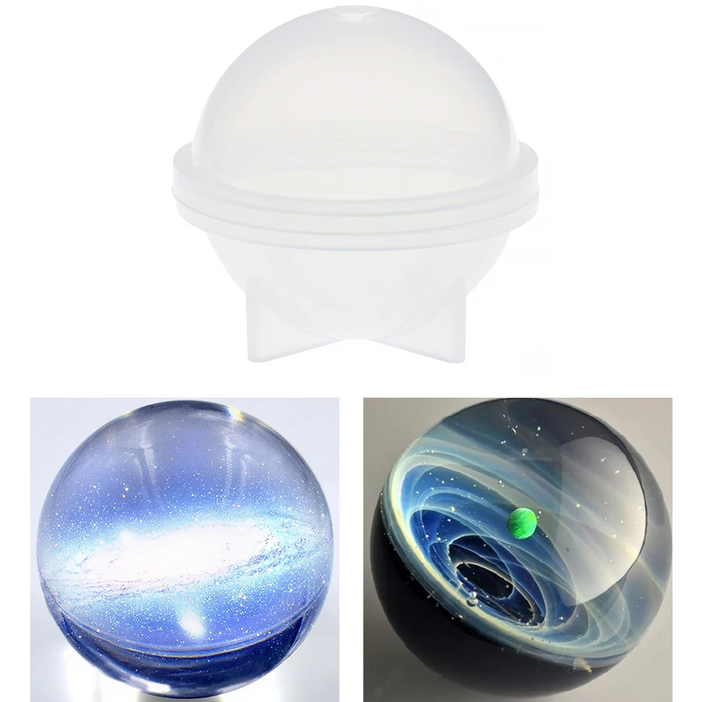 5 размеров силиконовые шарики производитель плесень круглая Сфера Плесень DIY Смола ремесло орнамент