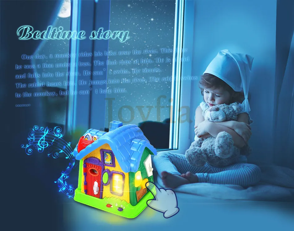 Красочные кукольные игрушки, музыкальные инструменты DIY счастливый дом звук и свет музыкальные игрушки Дети Развивающие игрушки для детей подарки>
