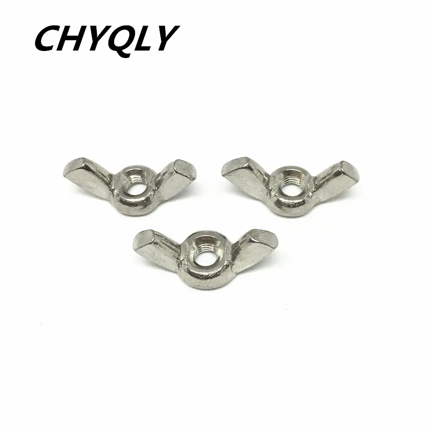 

20pcs M4 M5 M6 M8 M10 M12 Metric Thread 201 Stainless Steel Wing Nuts Butterfly Nuts