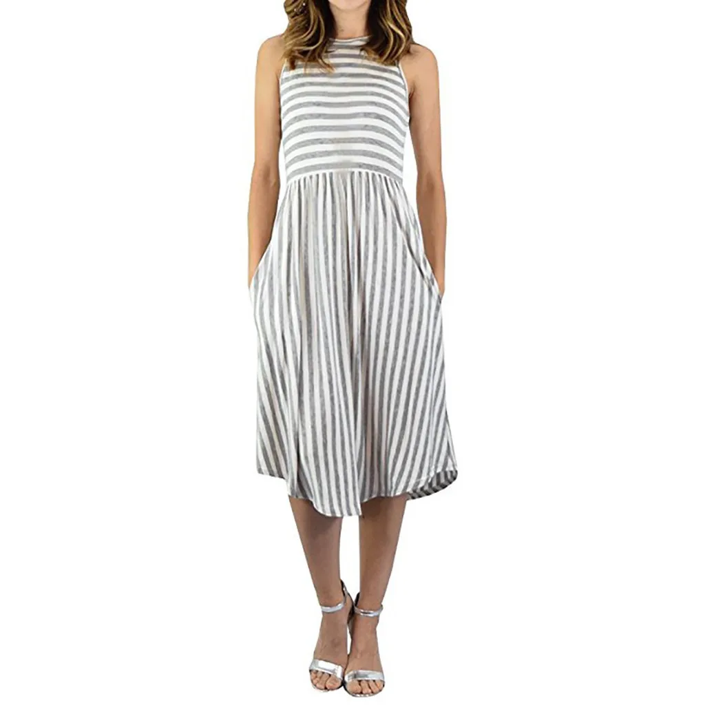 Summer Maxi Dress 2019 Women Elegant Striped Sleeveless Party Long Dress Woman Party Night Dresses Summer Clothes For Women Summer Maxi Dress 2019 Women Elegant Striped Sleeveless Party Long Dress Woman Party Night Dresses Summer Clothes For Women