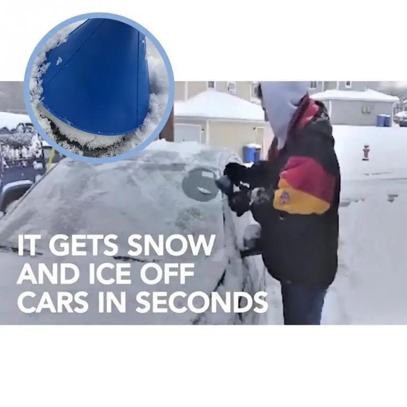 Волшебный скребок для льда, скребок для лобового стекла автомобиля, скребок для льда, лопата для снега, устройство для удаления снега в форме конуса